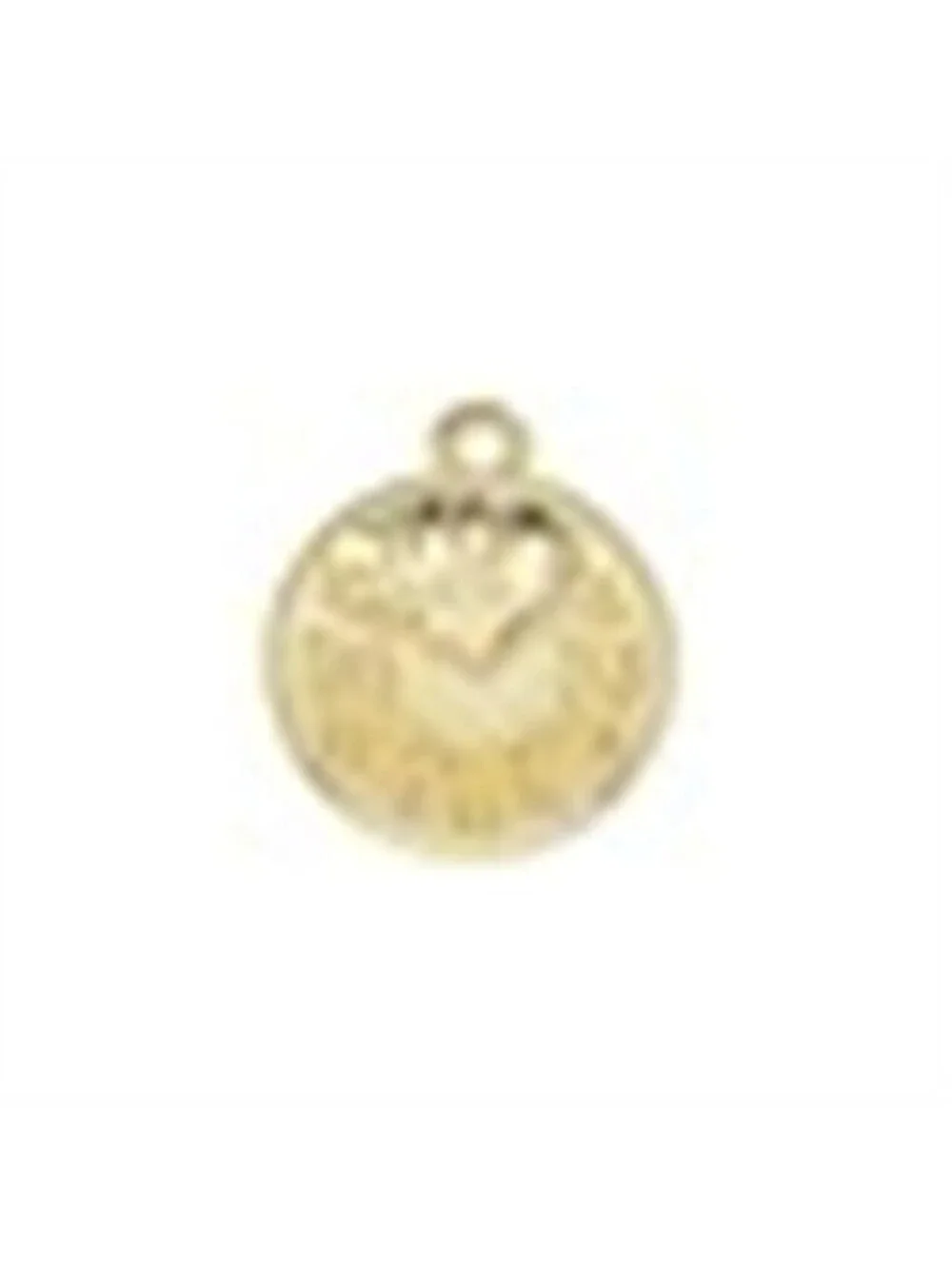 10 Gold 14K Plate Pewter 18.5mm Domed Analog Clock Face Charms Pendants Bulk Lot